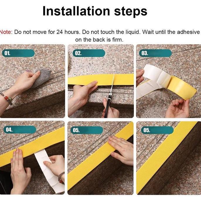 Lakban Stiker List Lantai Tangga Anti Slip Licin Selip Tape Sticker Lis Tangga