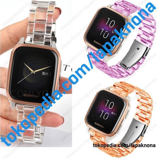 20mm TRANSPARENT RESIN Strap Garmin Venu SQ 2 Plus Forerunner 570 - 42mm 165 245 645 55 Music Approa