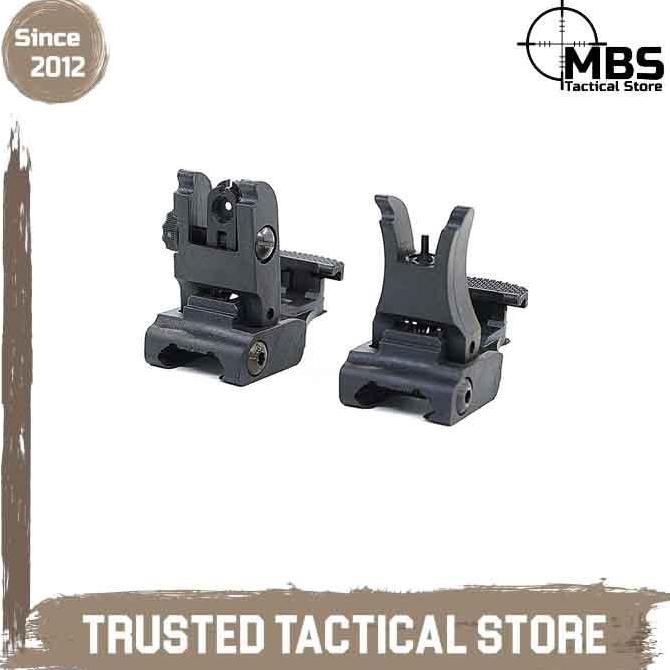 Pisir Lipat Pisir M4 Rail 20mm 22mm Front Rear Sight Kekeran Senapan Folded Sight terlaris