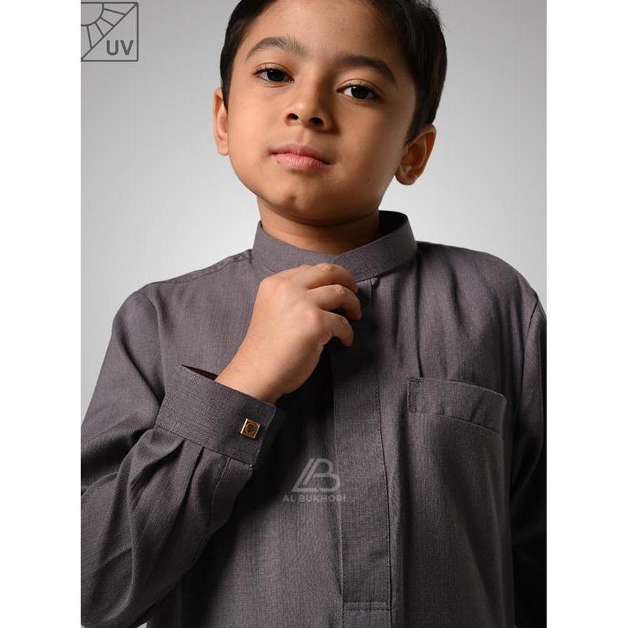 Al Bukhori - ANTI UV Jubah Anak Gamis Laki Laki Thobe Premium 4 - 12 Tahun Lengan Panjang - Jubah Fa