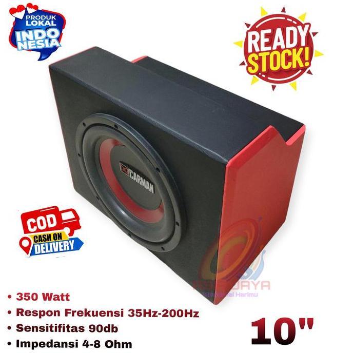 Subwoofer Pasif 10 Inch CM 1078 CARMAN 1078 Plus Box 10inch Untuk Mobil Canter terlaris