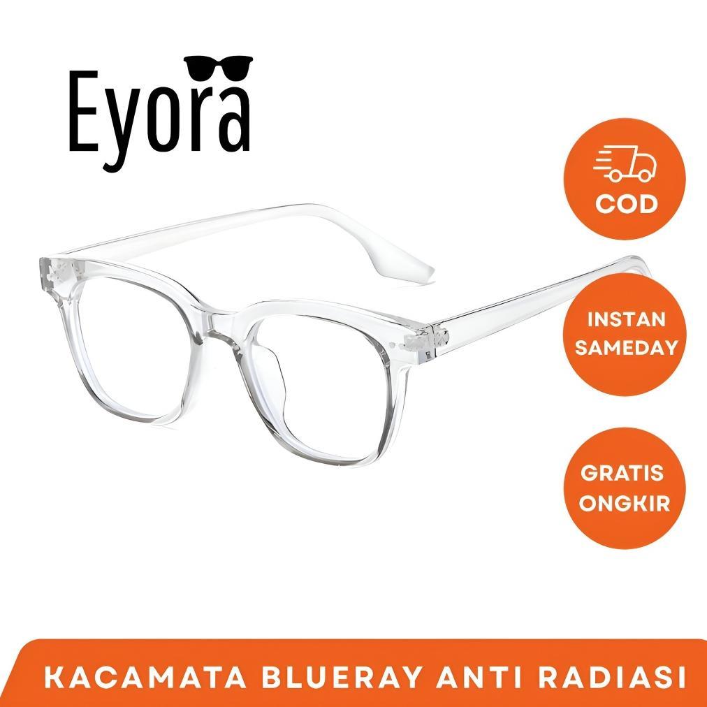 FREE ONGKIR KACAMATA BENING TRANSPARAN CLEAR TEBAL UV PROTECTION MODEL VINCENT ROMPIES UNISEX FASHIO