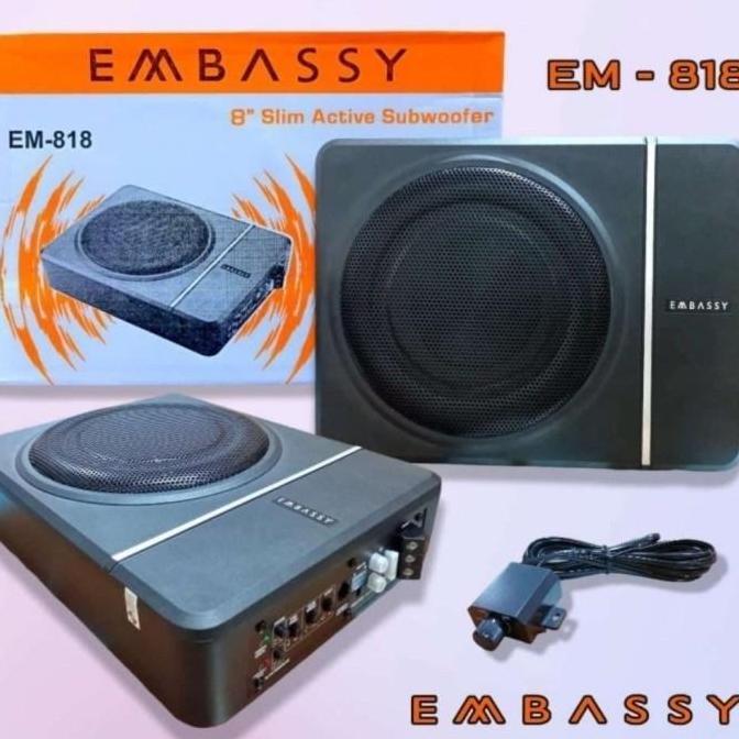 subwoofer aktif 8inch embassy subwoofer kolong jok mobil terlaris