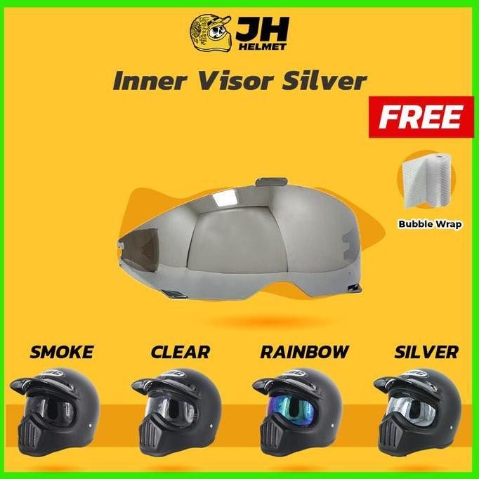 Kaca Inner Visor Silver Helm Cakil HBC | Kaca Helm Cakil