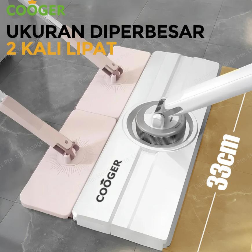 [CUP] COOGER  Pel Jepit Kain 33cm Panel Besar | Pel Lantai Datar Basah Kering Serbaguna untuk Rumah,
