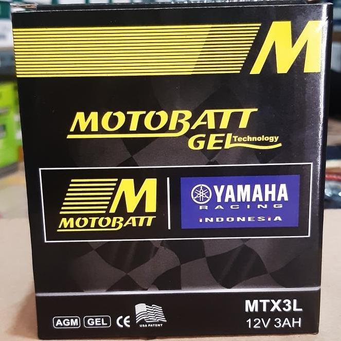 Aki Motor Honda NSR 150 Motobatt MTX3L Aki Kering / Aki Gel