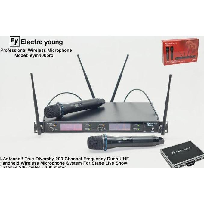 Sale Mic Wireless Electro Young Eym400 Bisa Ganti Frequensy Up To 300M
