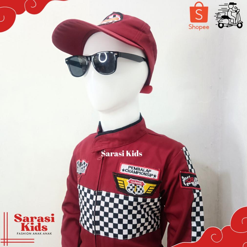 Sarasi - Baju Profesi Anak - Baju Balap Anak Laki Baju Pembalap Anak Kostum Pembalap Anak Stelan Pem
