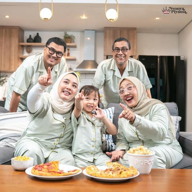 Nyonya Piyama Series Pajamas Poly Bamboo Anak Set Lengan Panjang