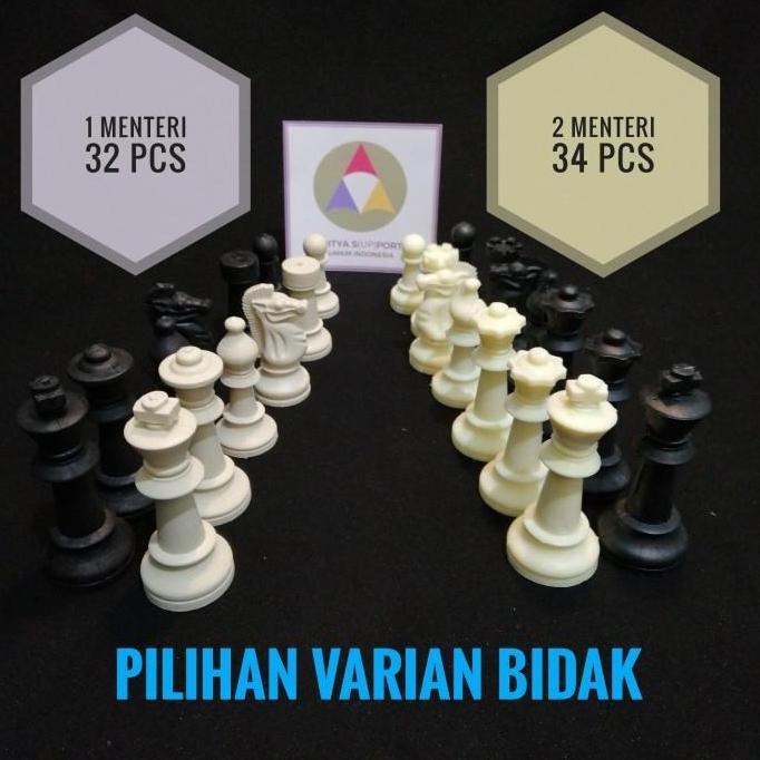 Papan Catur Standar PERCASI buah catur plastik