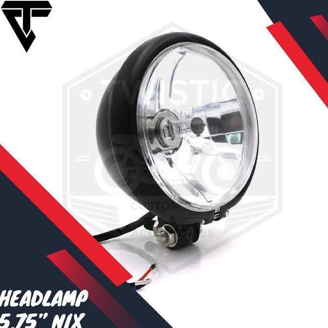 Headlamp Lampu Depan Nix Motor Custom Universal Chopper Bobber
