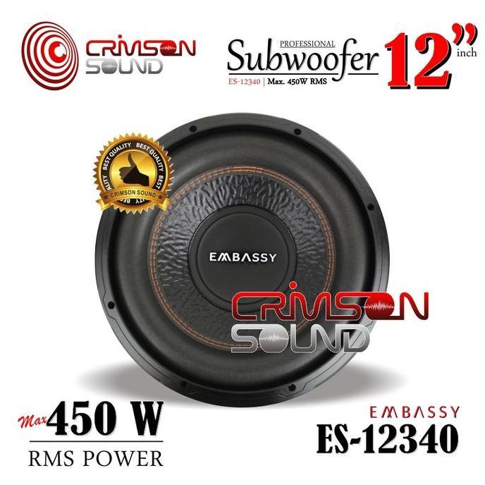SUBWOOFER 12 Inch 3 Magnet EMBASSY ES-12340 Speakers terlaris