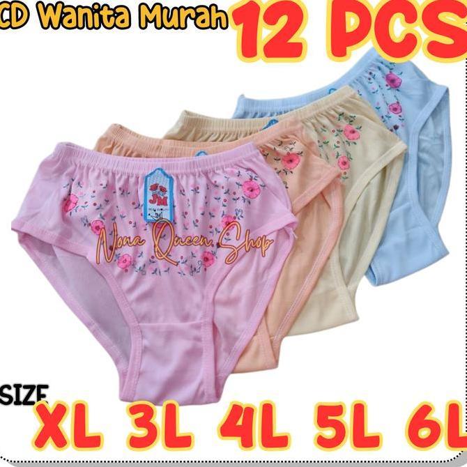Grosir 12 pcs / CD Wanita Motif Bunga Hyget Haid / Nifas CD Anak Remaja Wanita Cantik
