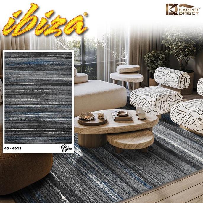 [Karpet Direct] Ibiza Karpet (Biru) 100X150 Cm - Kode 45-4611