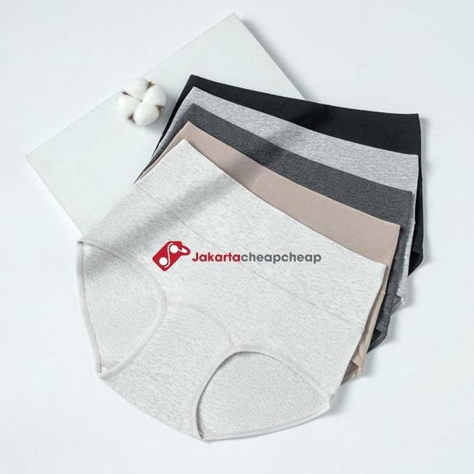 JC160 Celana Dalam Wanita CD Pinggang Tinggi Katun Nyaman CD Bernapas Lembut