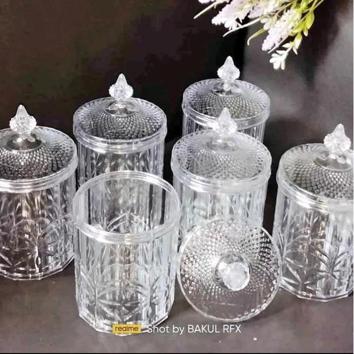 toples akkrilik bahan plastik akkrilik 1 set 6 pcs Putih
