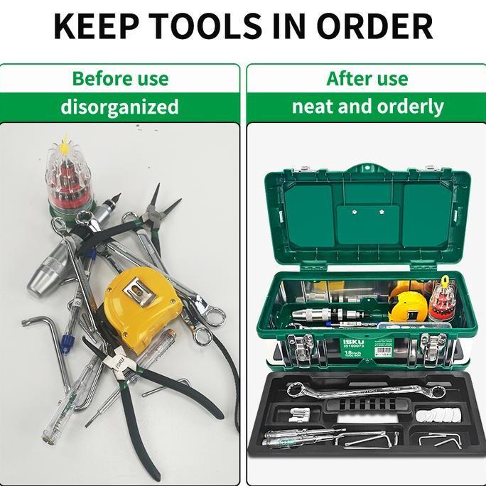 Powerz- Isku Tool Bag Besar 18 Inch Tool Box 17 Inch 19 Inch Kotak Perkakas