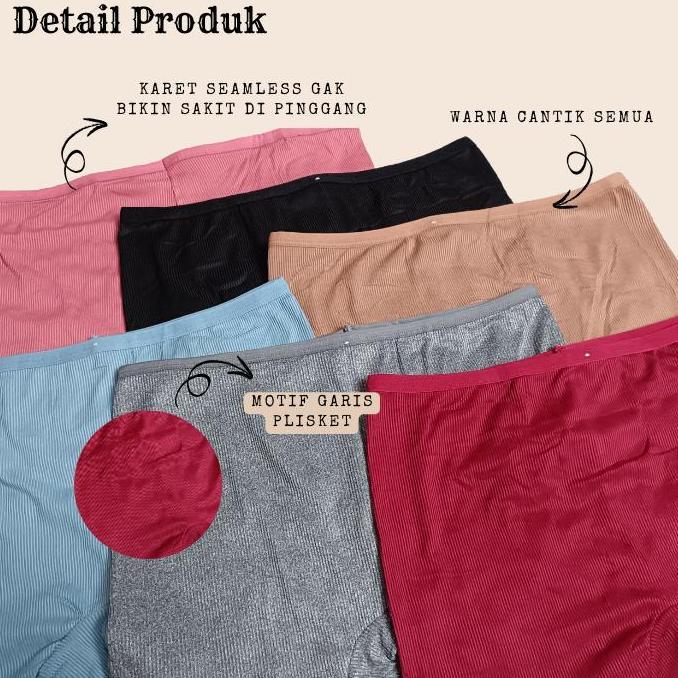 Celana Boxer Wanita Dewasa | Celana Dalam Wanita Murah | Celana Boxer Plisket Lusinan Murah Nyaman P