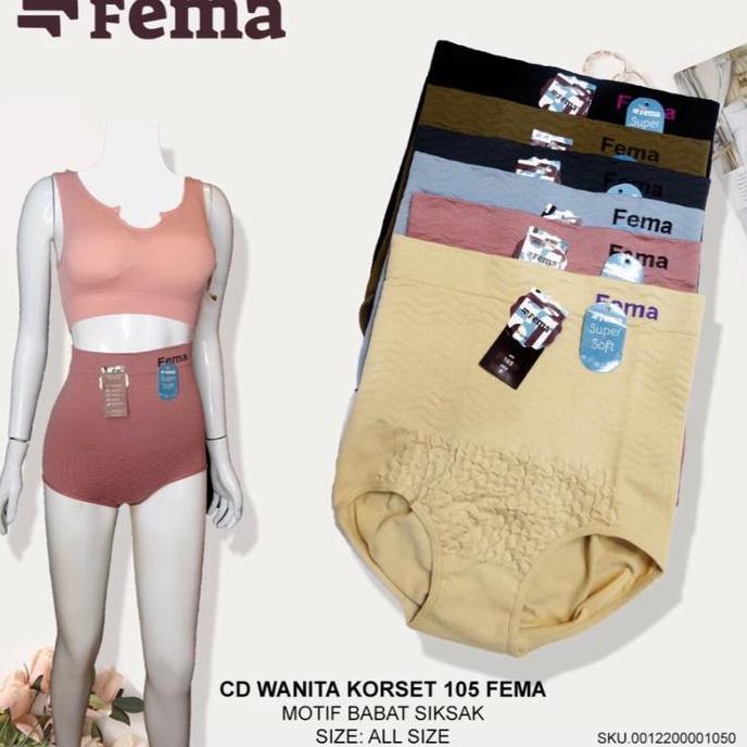 3Pcs CD Celana Dalam Korset Wanita Fema 3464 3601 518 Penutup Lemak Perut Boxer Waist High