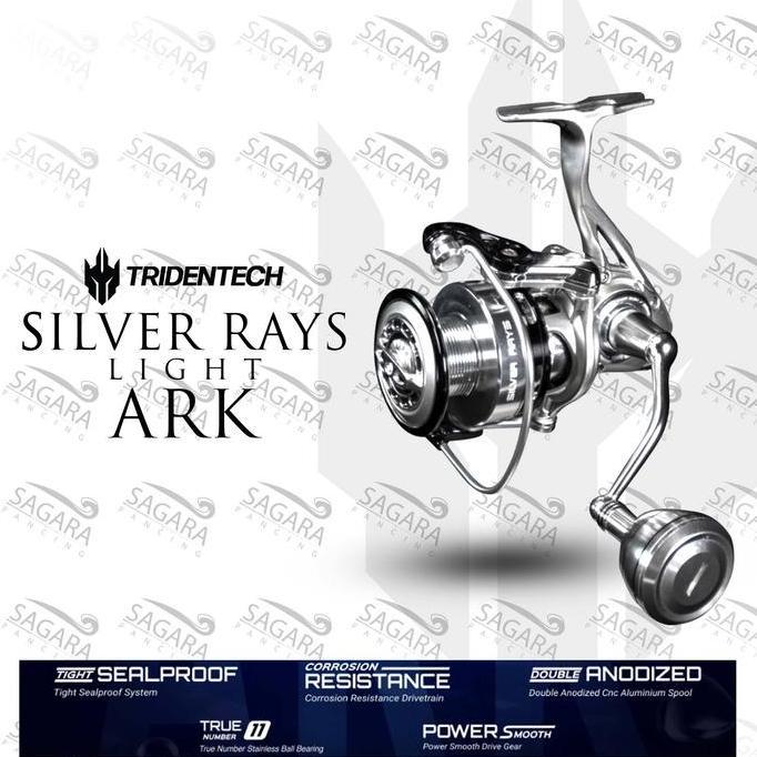 Reel Tridentech Silver Rays Light ARK Reel Pancing Spinning Power Handle - SRL1000