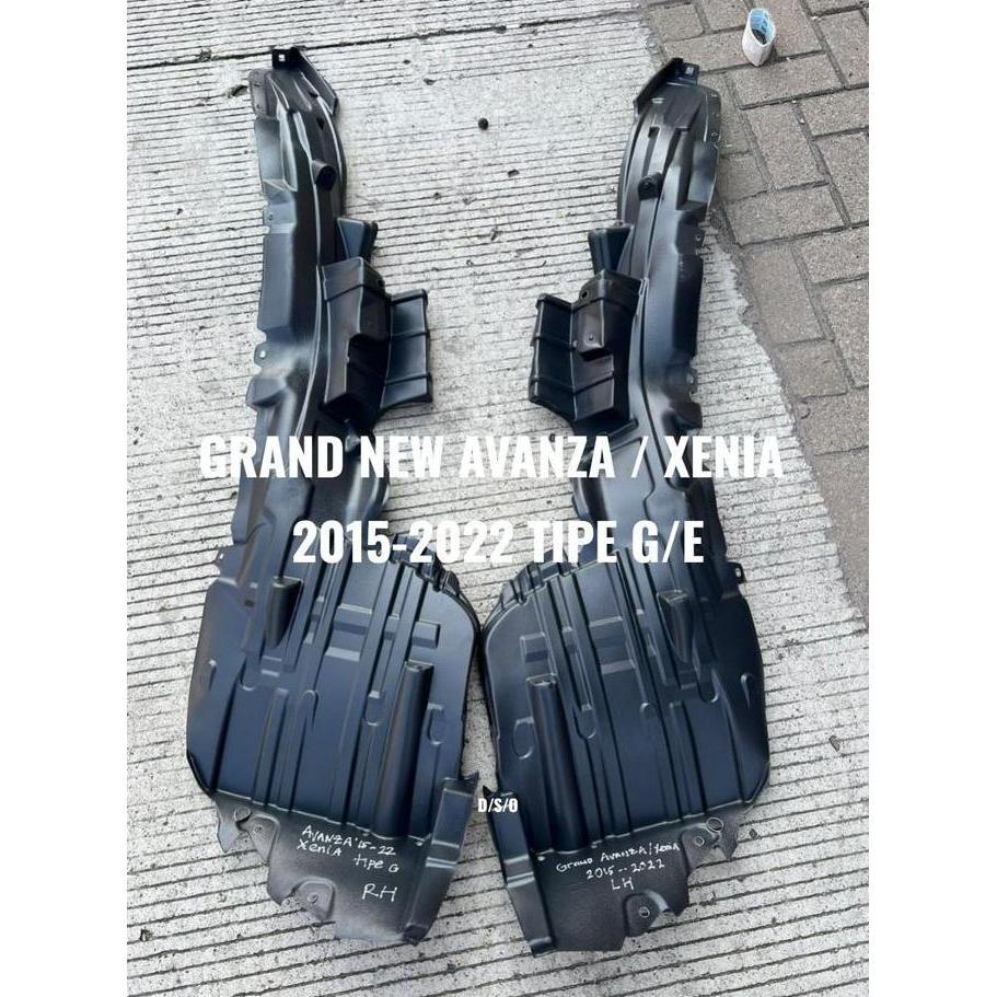LINER INNER FENDER PLASTIK GRAND NEW AVANZA XENIA G 2015 UP DEPAN R/L