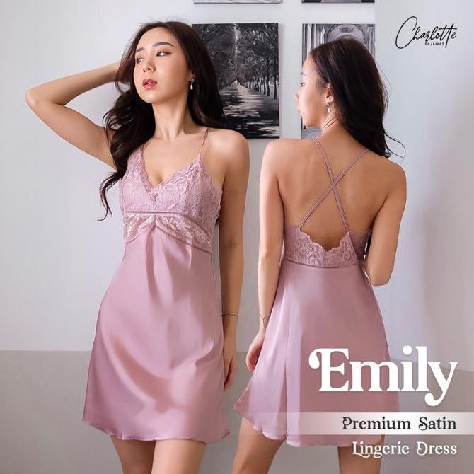 CHARLOTTE - Emily set Lingerie dress seserahan premium satin