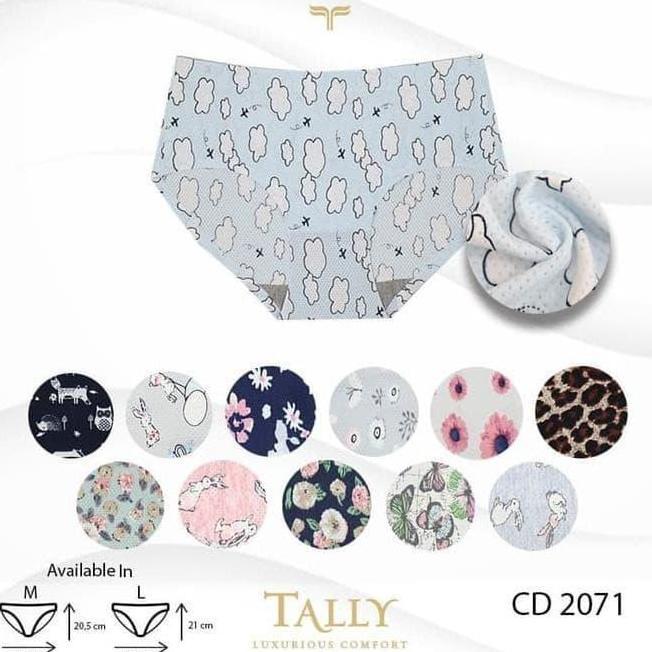 CD wanita Seamless Tally 2071 Seamless Panty Bermotif