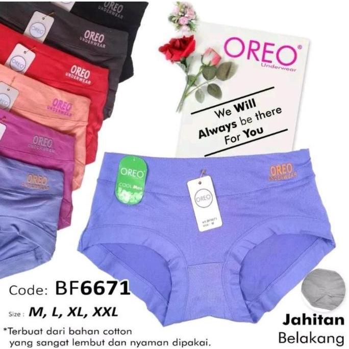 1 LUSIN | Celana Dalam Wanita OREO art 6671 / CD Dalaman Perempuan Bahan Super Dingin