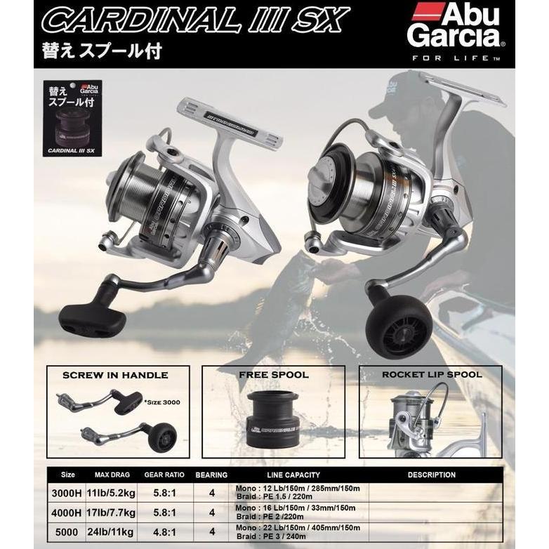 Reel Abu Garcia Cardinal III SX 1000 2000 3000 4000 5000 - Spinning