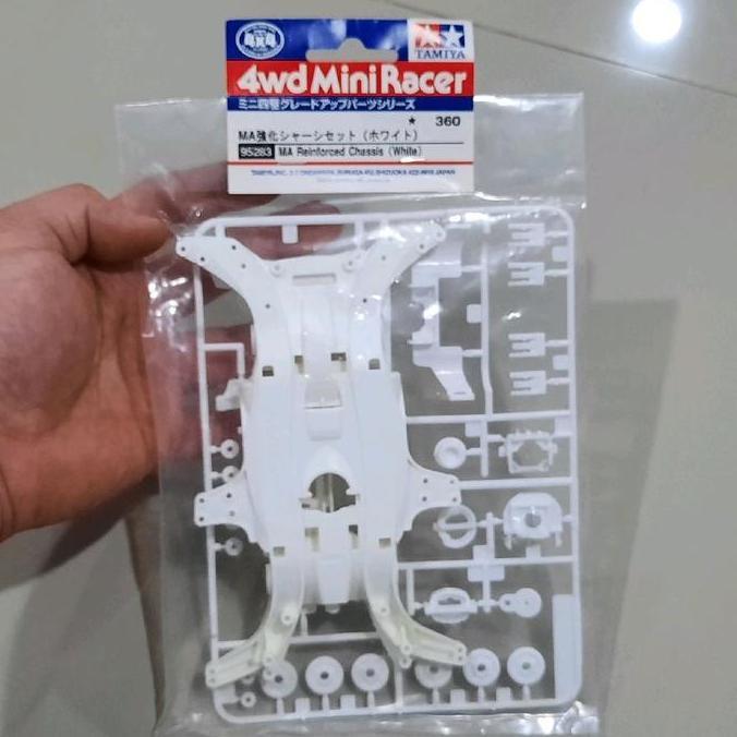 Tamiya 95283 MA Reinforced Chassis White Chassis MA PC ABS Putih