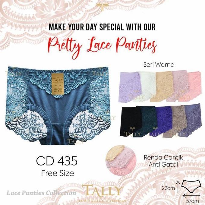 TALLY Cd Wanita Brokat Lembut 435 Bahan Bamboo Fit to L