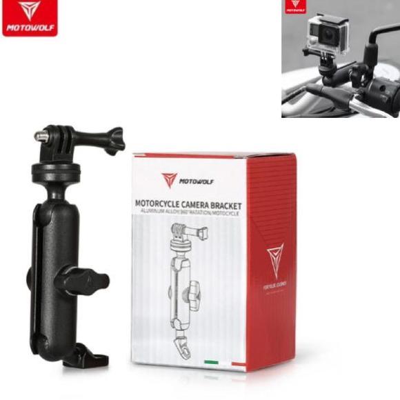 Breket Gopro Action Cam Holder Kamera Motor Camera 360 Motowolf Spion