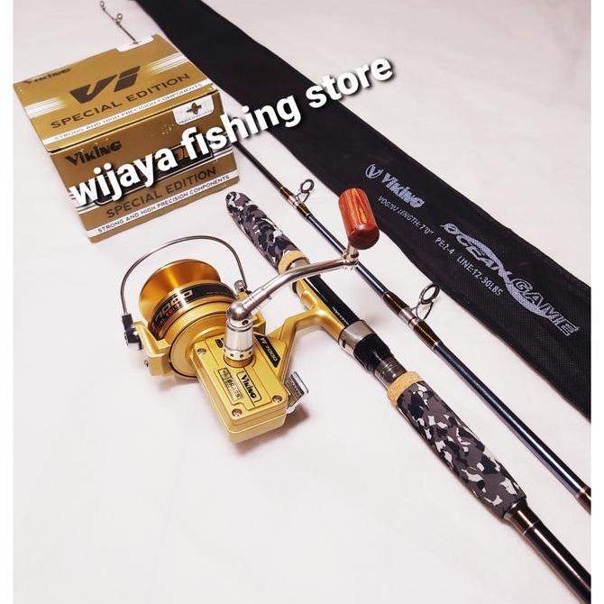 Set Joran Viking Ocean Game dan Reel Viking Vi Special Edition 5 Ball