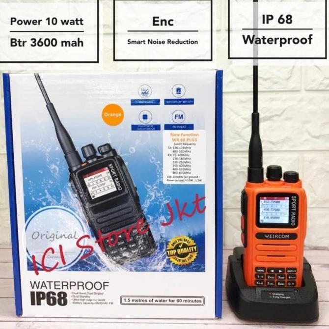 Promo Ht Weircom Wr 88Plus Sport 6Band Anti Air Ori Weircom 88Plus Orange Sp