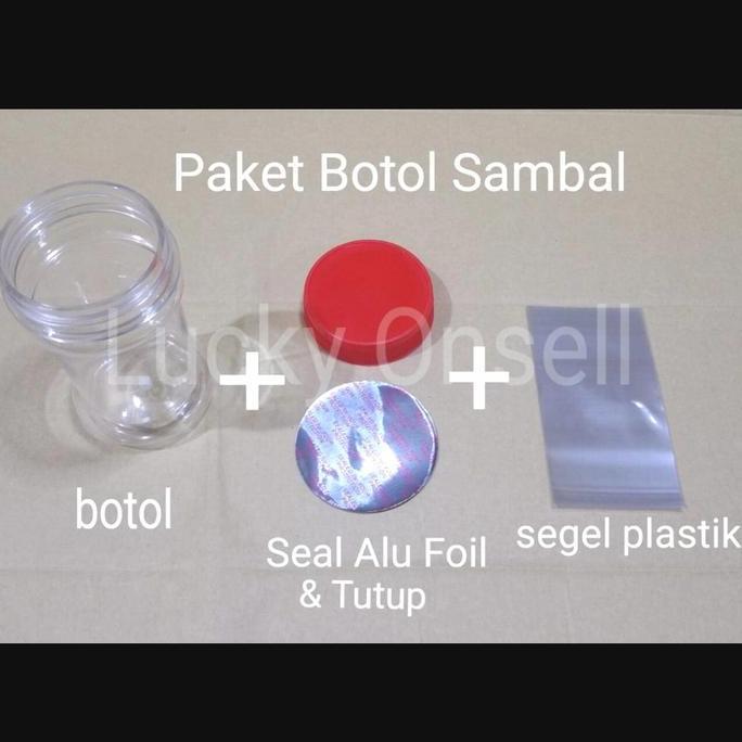 Paket Lengkap Botol Sambal 150ml - Berikut Seal dan Segel Plastik