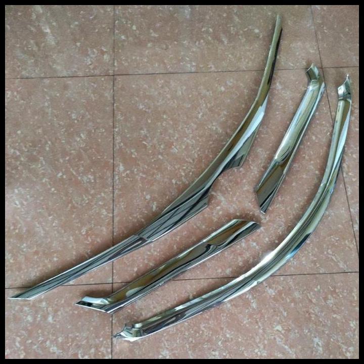 TERMURAH PAKET LIST GRILL GRILLE DEPAN TOYOTA ALL NEW AVANZA / XENIA 2012 2013 2014 2015 CHROME CROM