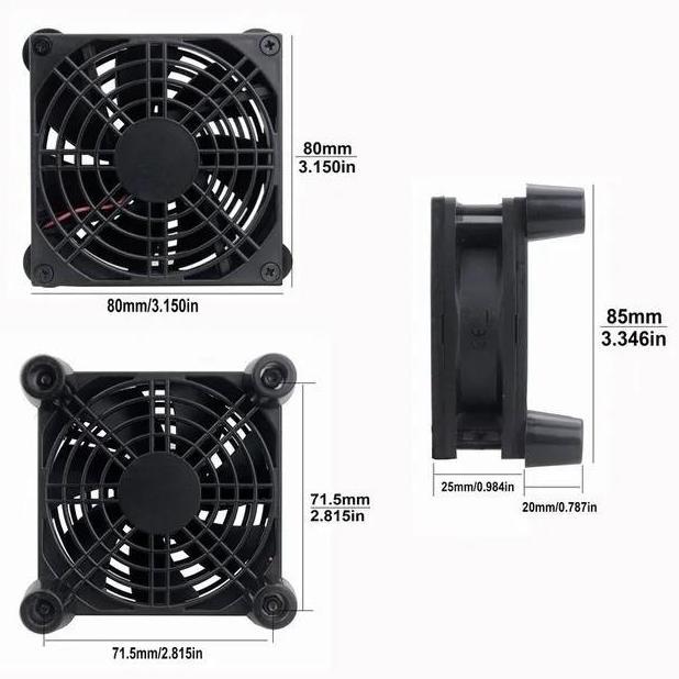DB64 >> Cooling Fan USB Kipas Pendingin TV Box STB Wifi Router Cooler Radiator Mini Fan