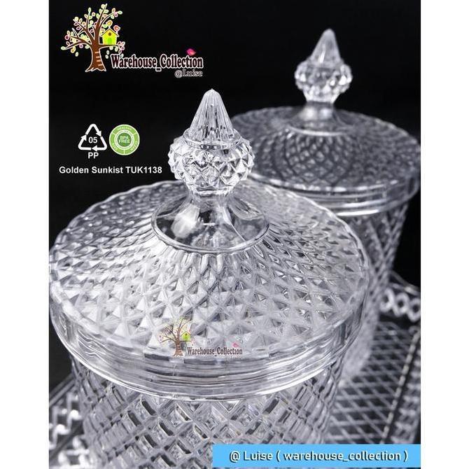Toples Set + Nampan / 2 toples + 1 nampan / 3 toples + 1 nampan/Toples Akrilik Set Cantik toples  1
