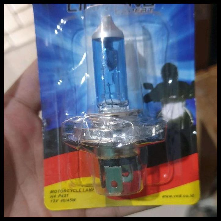 GRATIS ONGKIR HALOGEN BULB H4 40W 45W LAMPU BIRU MOBIL AGYA BRIO KIJANG YARIS AYLA 