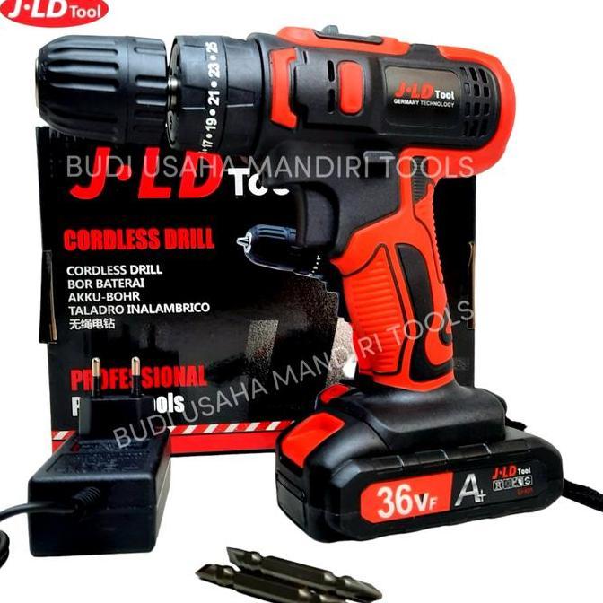 Bor Baterai 36V 1 Baterai - Bor Cordless 36V - Cordless Drill 36v -Jld