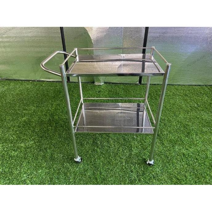 Trolley Instrument 2 Susun | Meja Troli Instrument 2 Rak Stainless