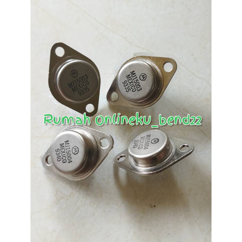 TRANSISTOR JENGKOL MJ15003 + MJ15004 TR MJ15003 + MJ15004 1 SET