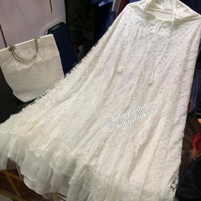 MUKENA BROKAT PREMIUM/ MUKENA FULL BROKAT/ MUKENA PENGANTIN/ MUKENA HITAM PUTIH BROKAT/ MUKENA PREMI