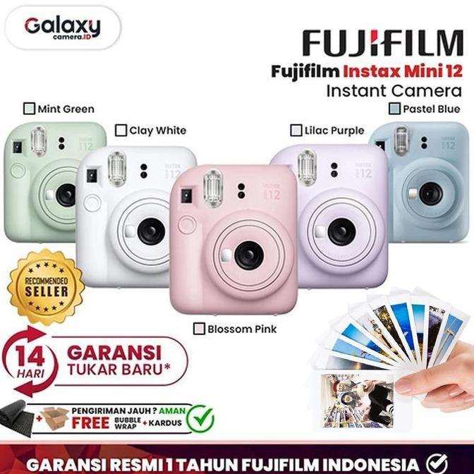 Fujifilm Instax Mini 12 Instant Camera Kamera Instan Mini 12 Resmi Kualitas Terbaik Harga Termurah