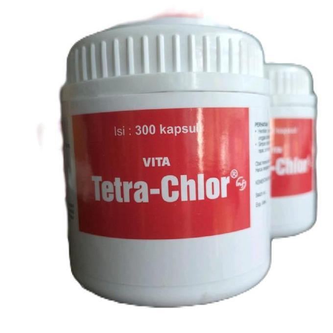 vita tetra chlor 300 kapsul obat unggas dan burung sakit