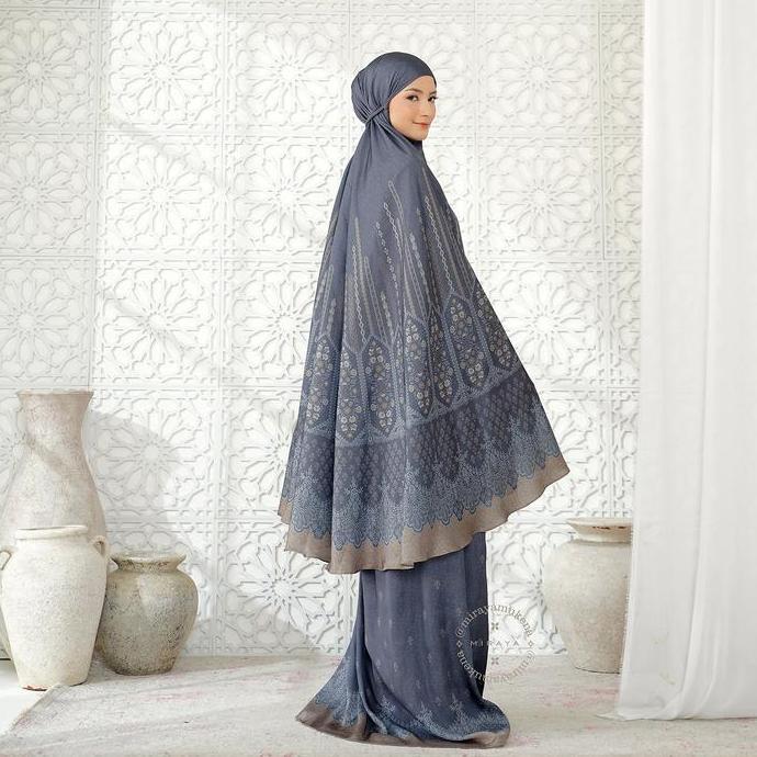 Mukena Travel Printing Miraya Frilly Azzure