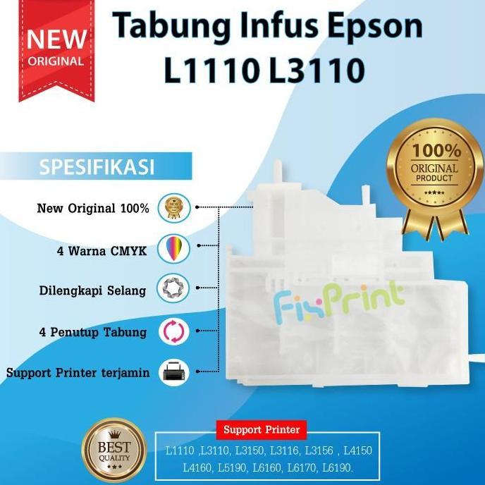Allthebest- Tabung Tinta Infus Epson L1110 L3110 Ink Tube Printer Ink Tank EcoTank