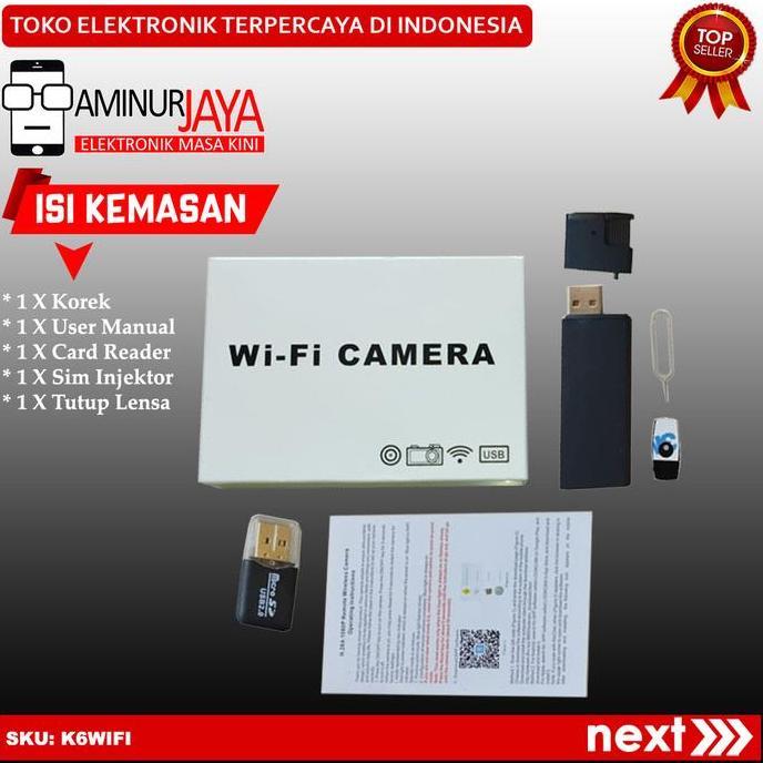 Aminurjaya Spy Camera Lighter V18 Wifi Kamera K6 Kamera Mini Pengintai Tersembunyi K6Wifi Kualitas T