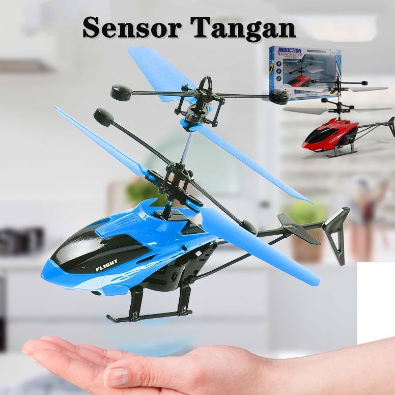 OFFICIAL MAINAN HELIKOPTER REMOTE CONTROL DAN SENSOR TANGAN USB CAS / MAINAN ANAK PESAWAT TERBANG RC