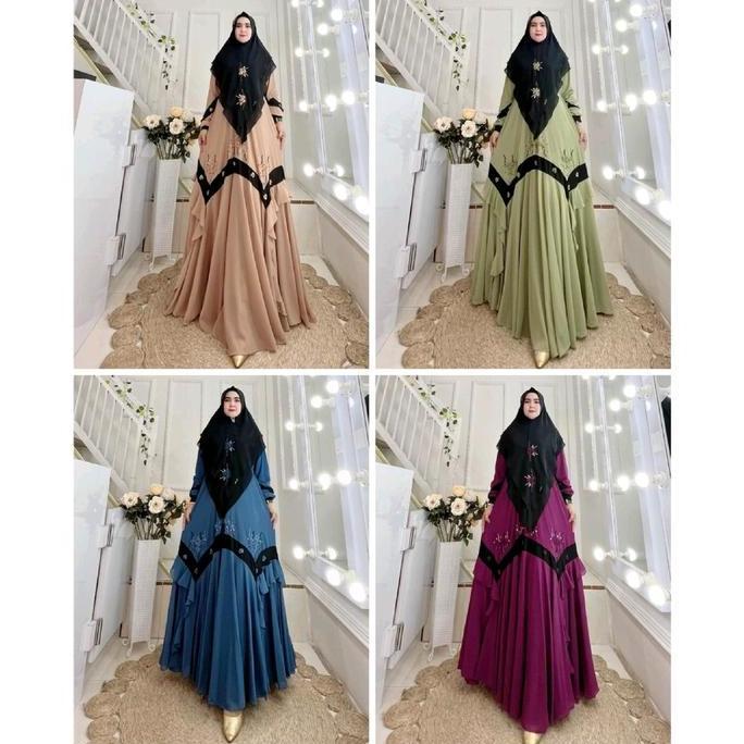Gamis CANADA Syari Payet Wanita Muslim Cantik Formal Panjang